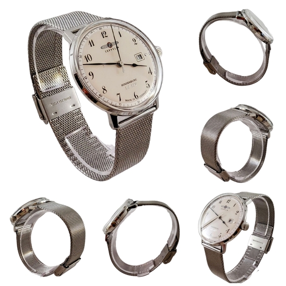 ZEPPELIN 100 JAHRE LZ 129 HINDENBURG STAINLESS STEEL MEN'S WATCH - Picture 5 of 16